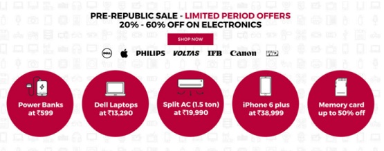 India Desire : TataCliq Pre Republic Day Sale : Great Discounts Offer On Mobiles Electronics Fashion